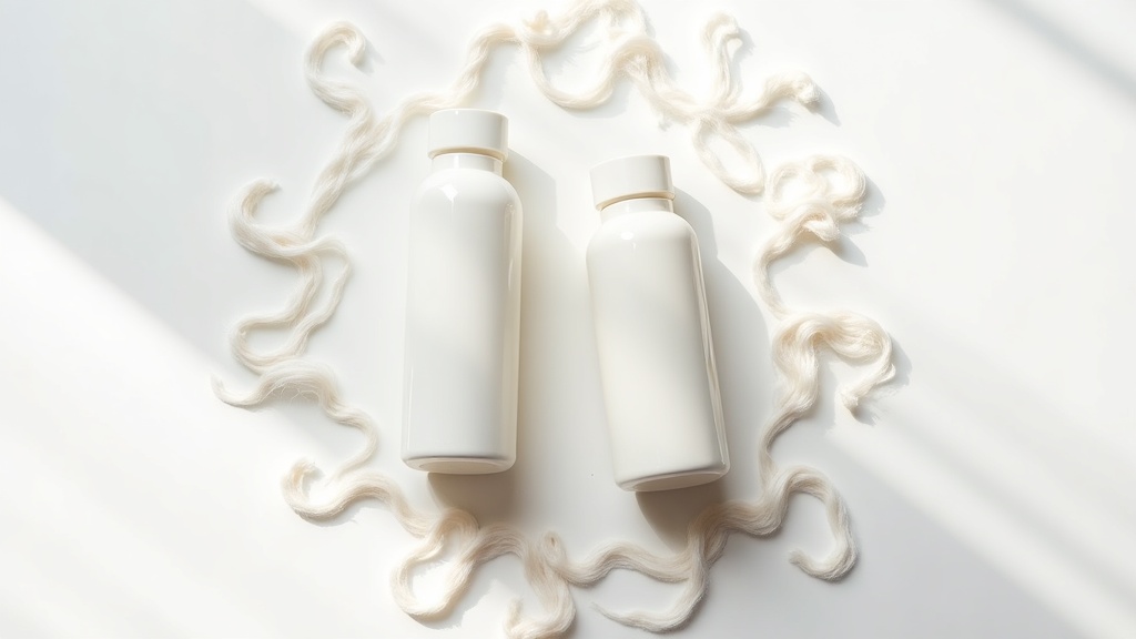 Flat lay of Olaplex No. 3 and K18 Leave-In Mask products with bleached hair clippings