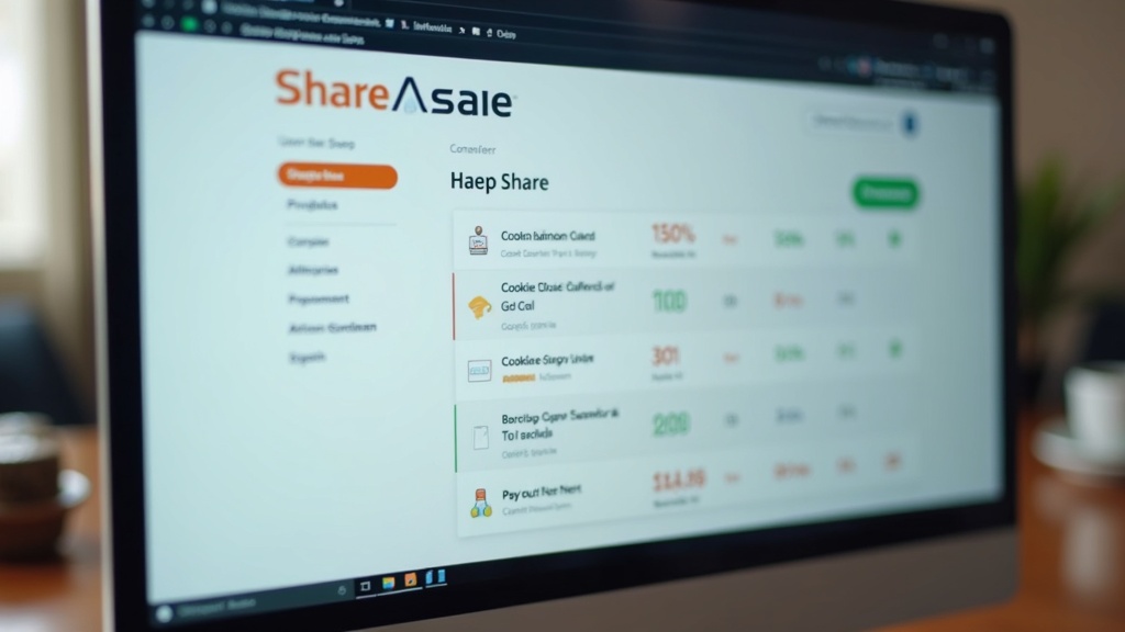 ShareASale dashboard showing Its a 10 affiliate program commission rate 10%, cookie duration 30 days, payout net 30