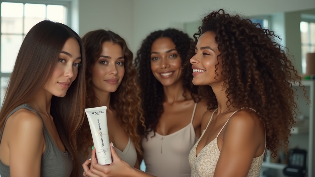 Group of women with different hair textures holding It's a 10 Miracle Leave-In