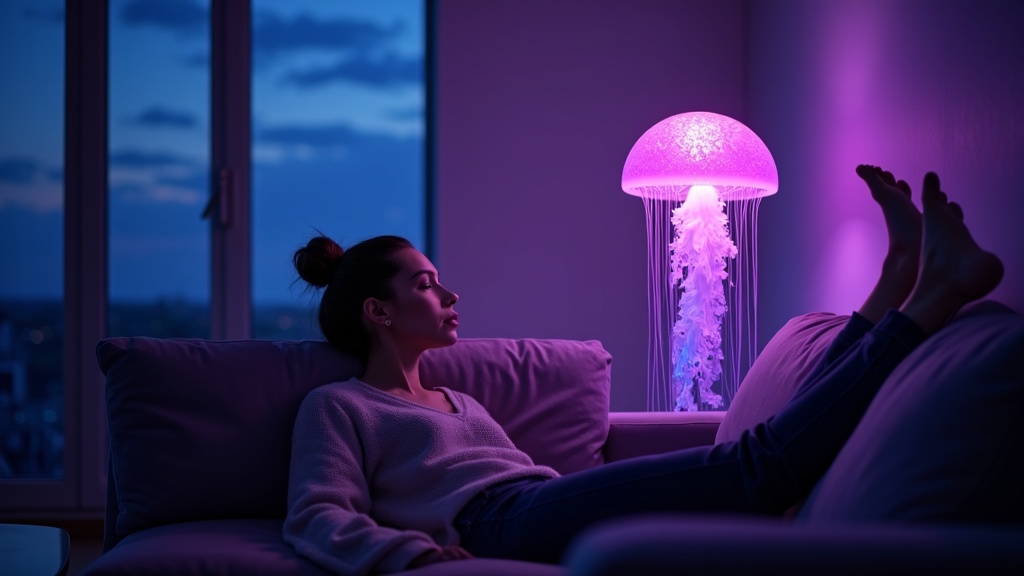 jellyfish lamp: sensory lighting, aquarium, mood