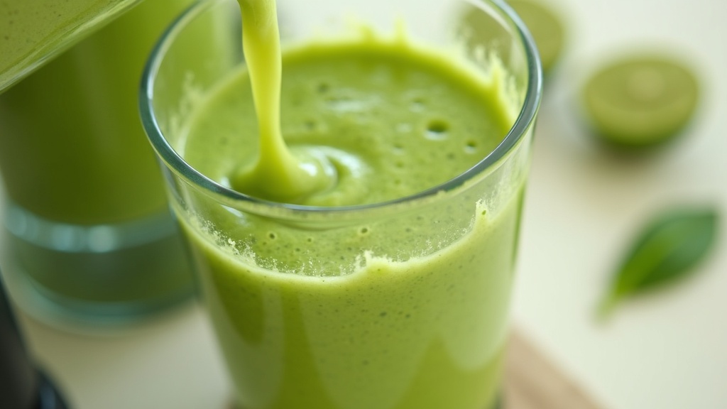 Green smoothie with velvety texture from Vitamix blender